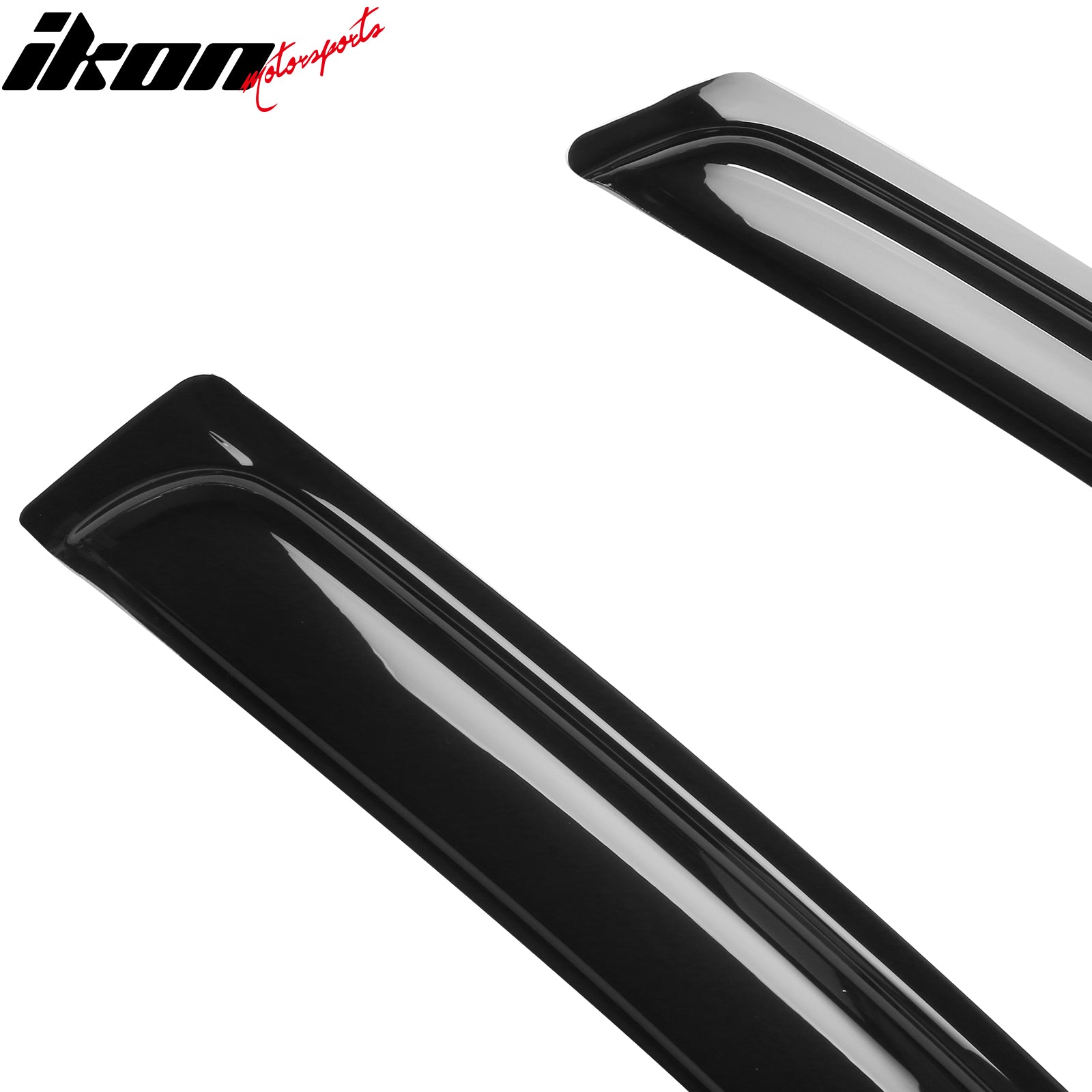 Fits 12-19 Fiat 500 2PCS Side Window Visors Sun Rain Vent Guard