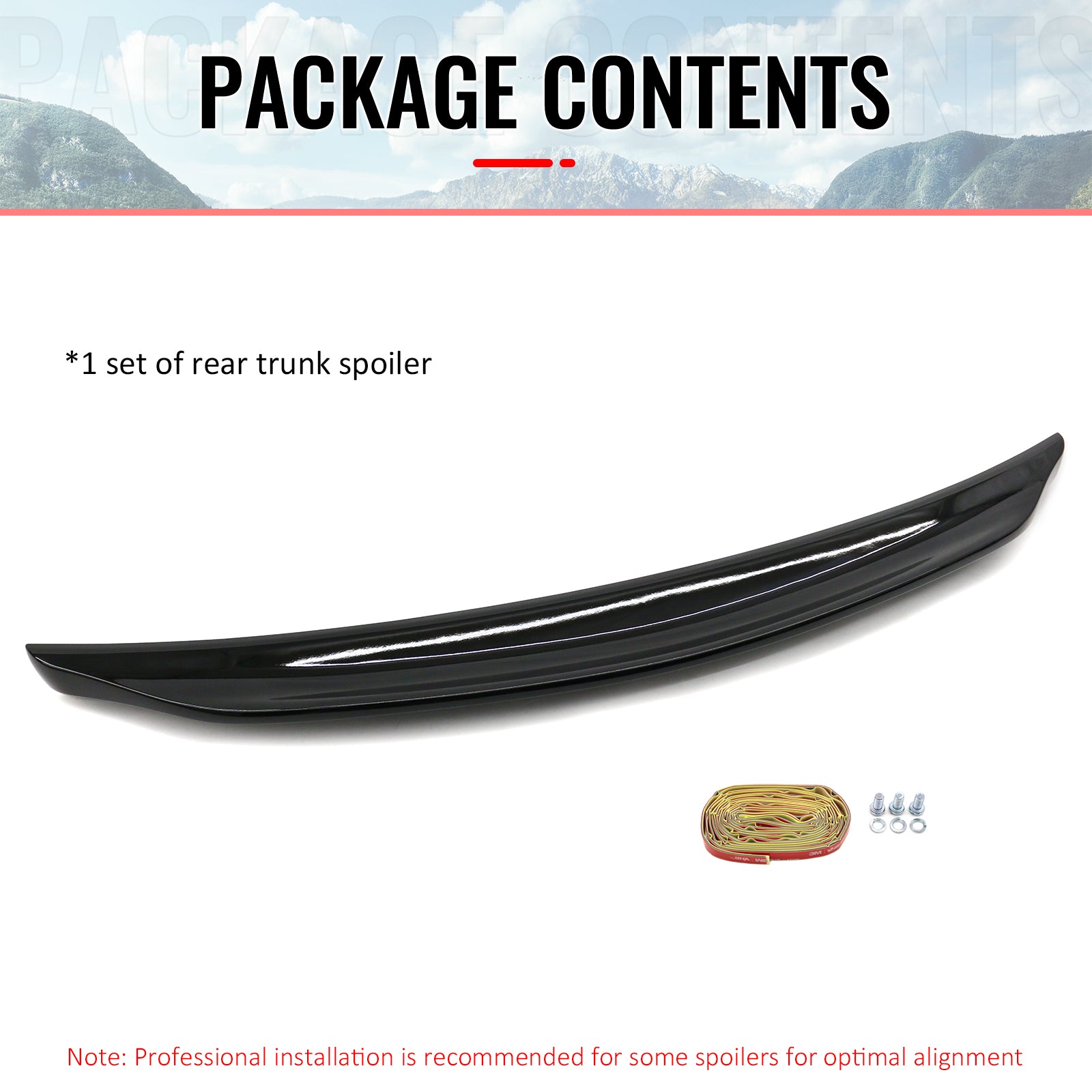 Fits 15-21 Subaru WRX/STI 12-16 Impreza SubiSpeed Rear Trunk Spoiler Gloss Black