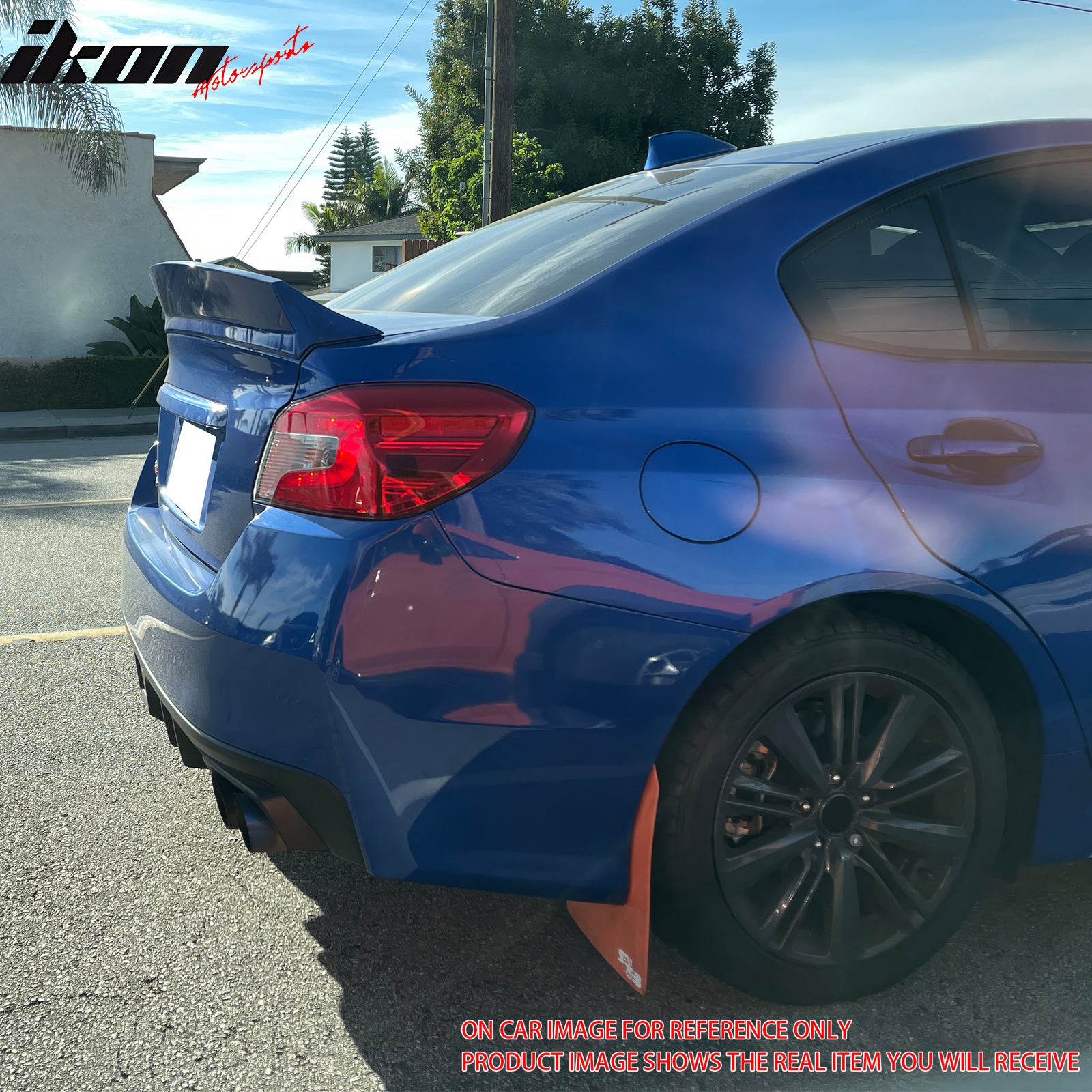 IKON MOTORSPORTS, Trunk Spoiler Compatible with 2015-2021 Subaru WRX STI & WRX & 2012-2016 Subaru Impreza Sedan Only, Duckbill Style Carbon Fiber Print ABS Plastic Rear Trunk Lid Spoiler Wing Lip