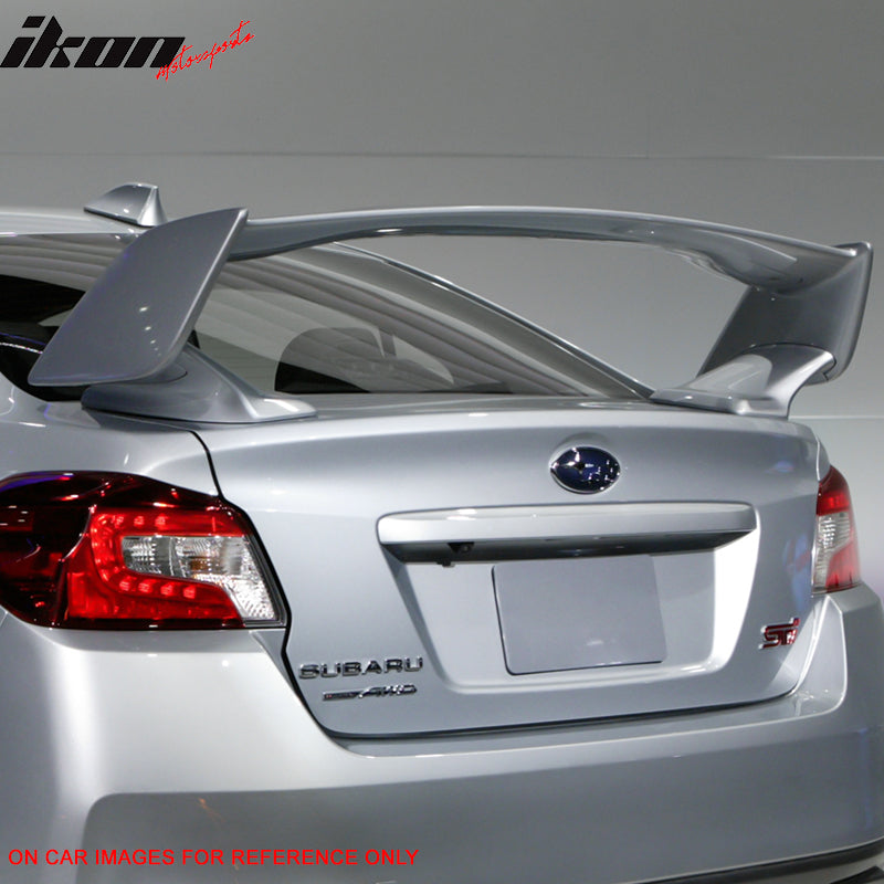 Trunk Spoiler Compatible With 2015-2021 Subaru WRX & STI, Factory Style ABS Rear Deck Lip Wing by IKON MOTORSPORTS