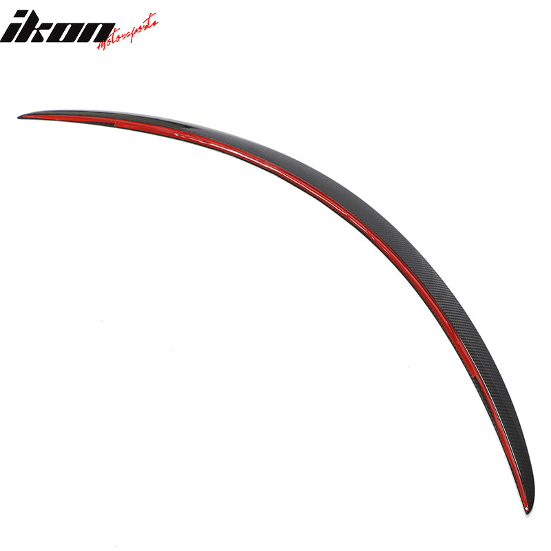 Dry Carbon Fiber For 12-25 Tesla Model S OE Style Rear Trunk Spoiler Gloss Black