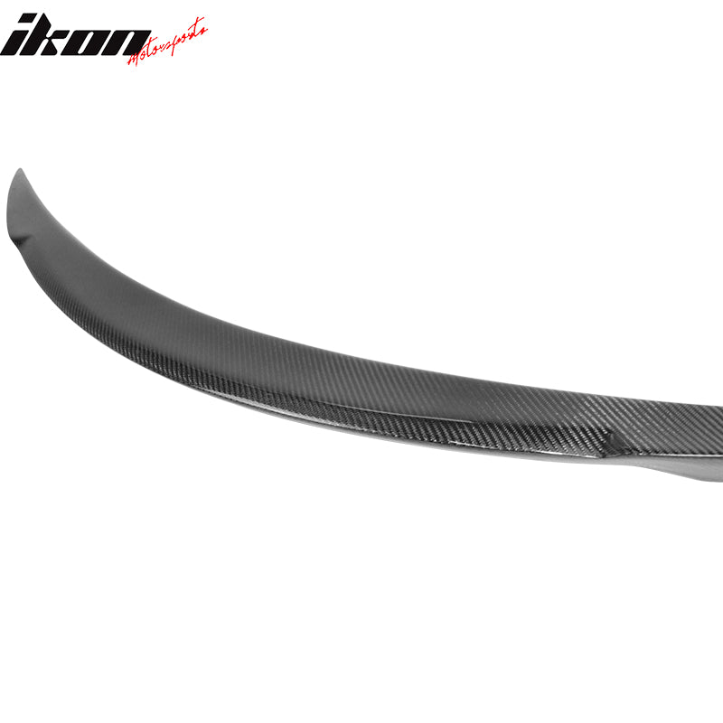 Fits 12-25 Tesla Model S V Style Rear Trunk Spoiler Wing Lip Carbon Fiber Trim