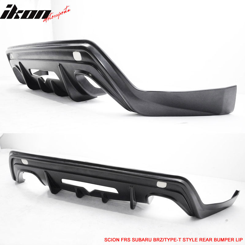 Fits 13-16 Scion FR-S/Toyota 86/13-20 Subaru BRZ PU Rear Bumper Lip Type-T Style