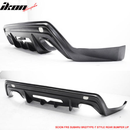 Fits 13-16 Scion FR-S/Toyota 86/13-20 Subaru BRZ PU Rear Bumper Lip Type-T Style