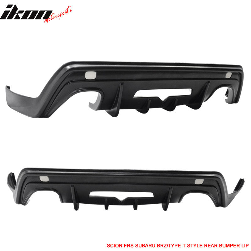 Fits 13-16 Scion FR-S/Toyota 86/13-20 Subaru BRZ PU Rear Bumper Lip Type-T Style