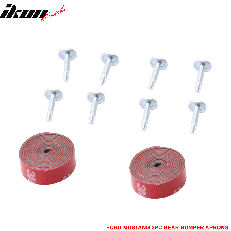 Fits 13-14 Ford Mustang X Rear Bumper Splitter Winglet Side Corner Aprons PU 2PC