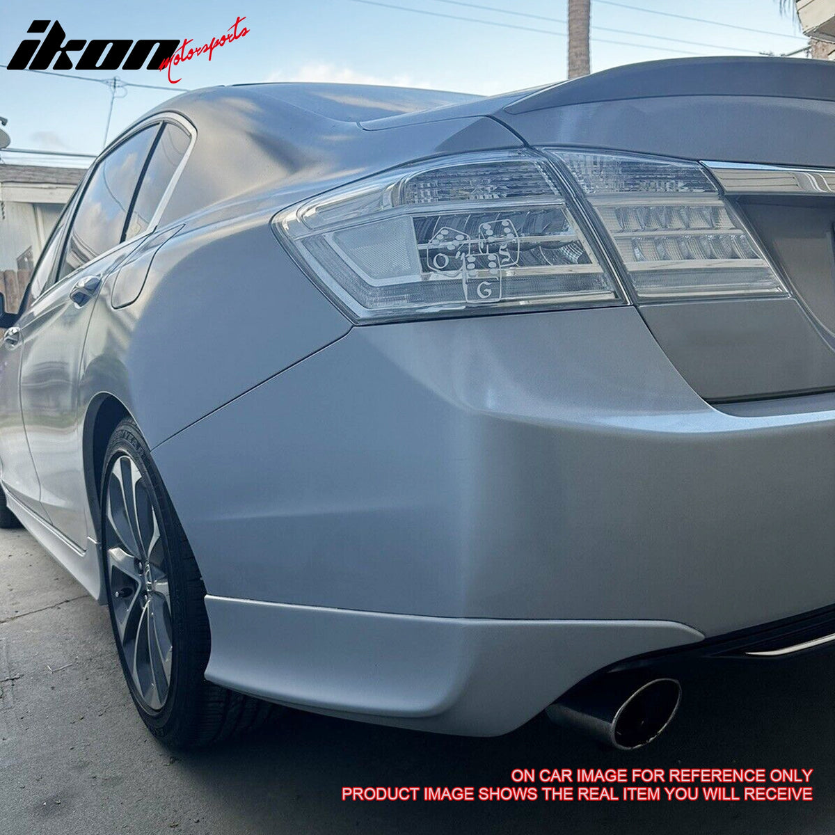 Fits 13-15 Honda Accord Sedan HFP Style 2PCS Rear Bumper Lip Spat Cap Splitters