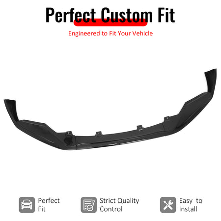 IKON MOTORSPORTS Front Bumper Lip, Compatible with 2013-2015 Lexus GS350/GS450h F Sport, IKON Style Gloss Black PP Air Dam Chin Spoiler Protector Splitter 3PCS