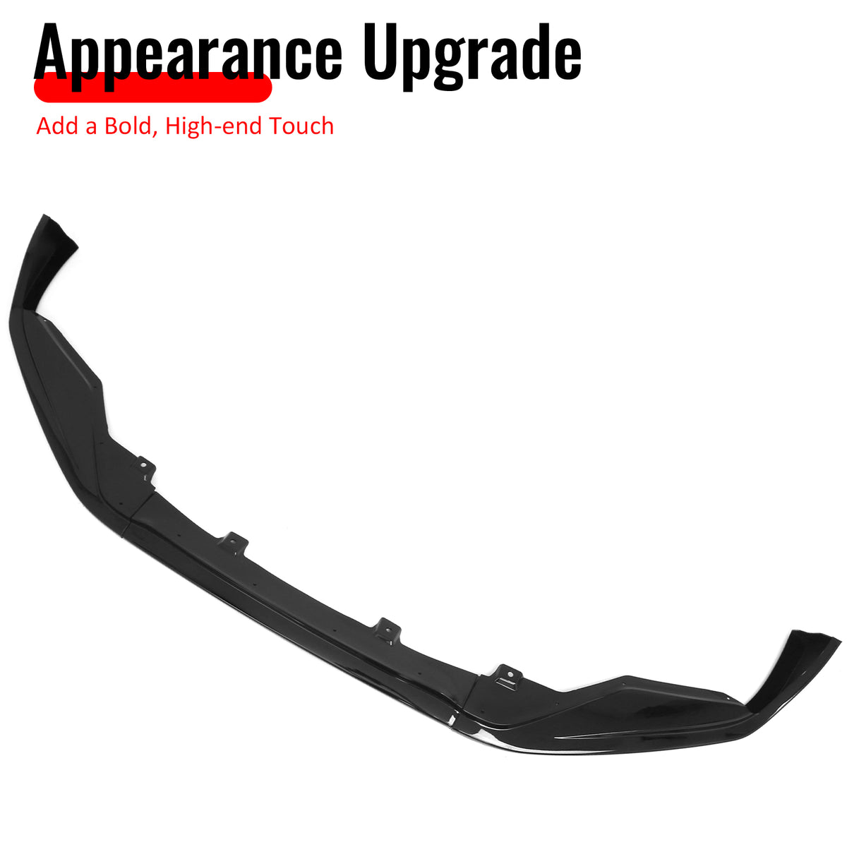 For 13-15 Lexus GS350/GS450h F Sport IKON Style Front Bumper Lip Gloss Black 3PC