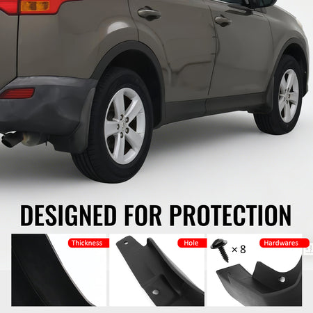 Fits 13-15 Toyota RAV4 Front & Rear Fender Mud Flaps Wheel Arch Splash Guards PP