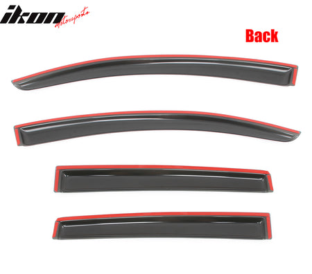 Fits 13-15 Chevy Spark Window Visors Acrylic Sun Guard Rain Deflector 4Pc Set