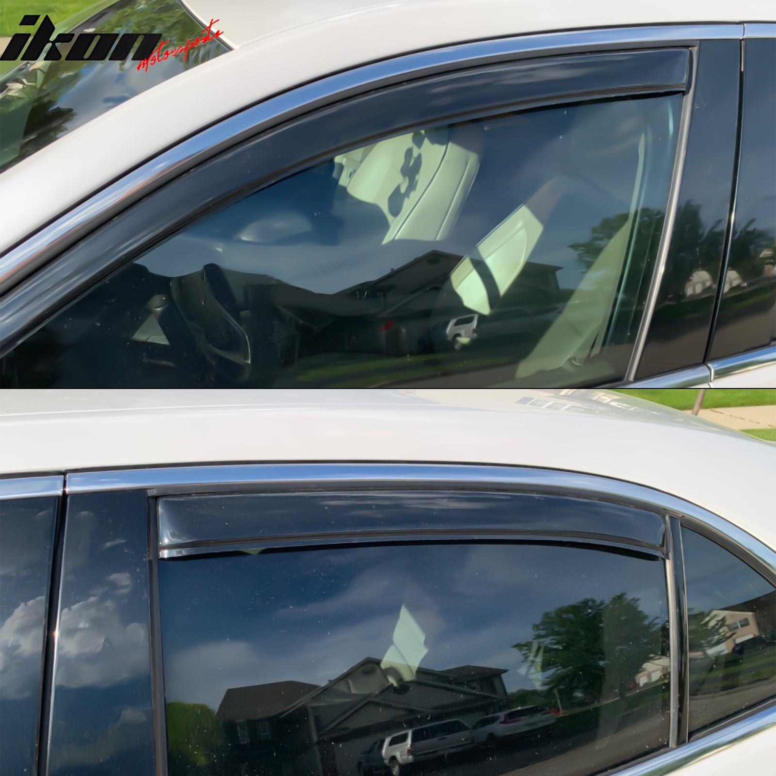 Fits 13-15 Chevy Malibu& 16 Malibu Limited In-Channel Window Visors Deflectors