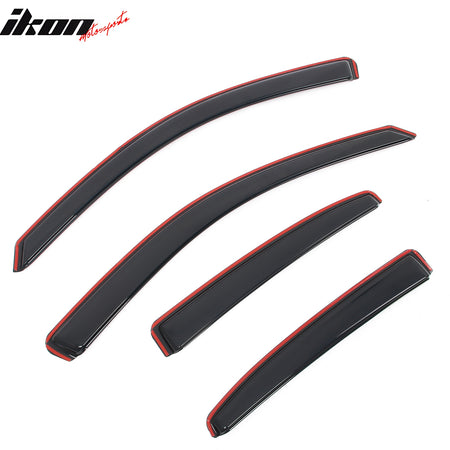 Fits 13-15 Chevy Malibu& 16 Malibu Limited In-Channel Window Visors Deflectors