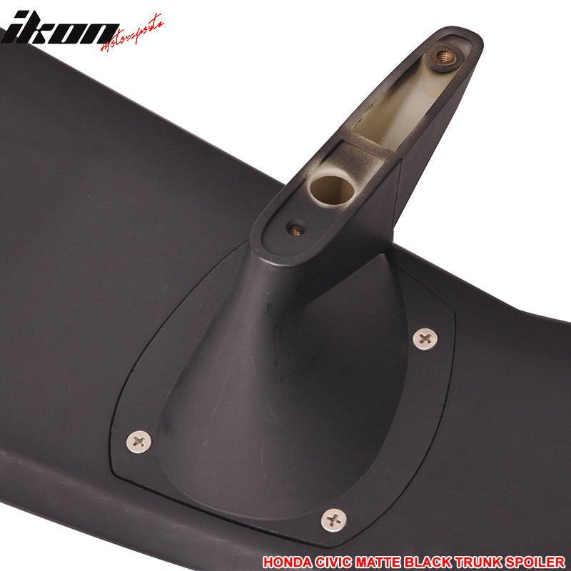 Fits 13-15 Honda Civic 4DR Sedan Rear Trunk Spoiler 2 Post Wing Lip Matte Black