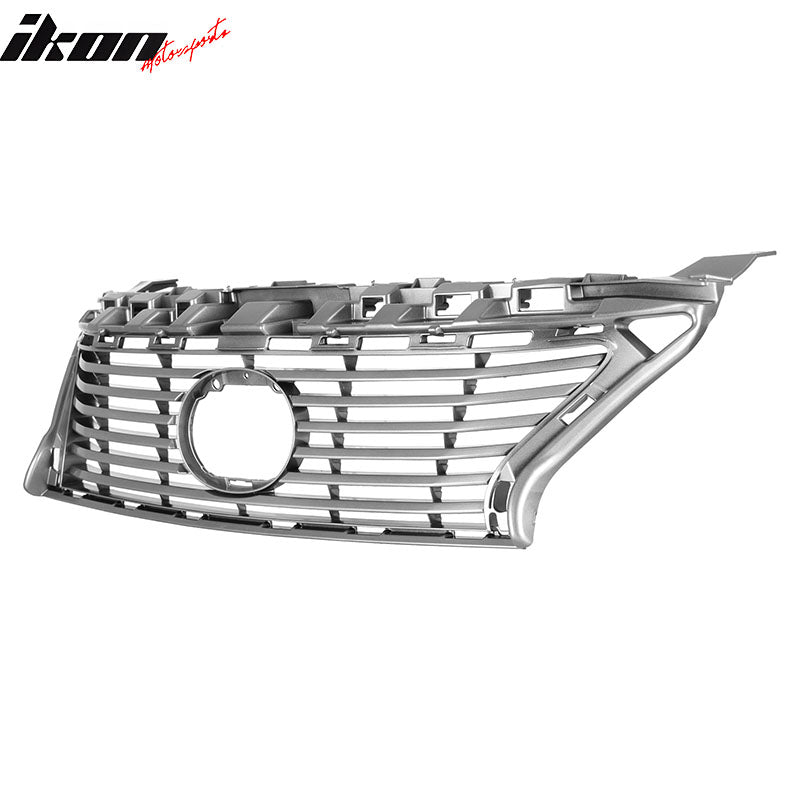 For 13-15 Lexus ES300H ES350 OE Style Front Bumper Upper Grille Grill Silver ABS