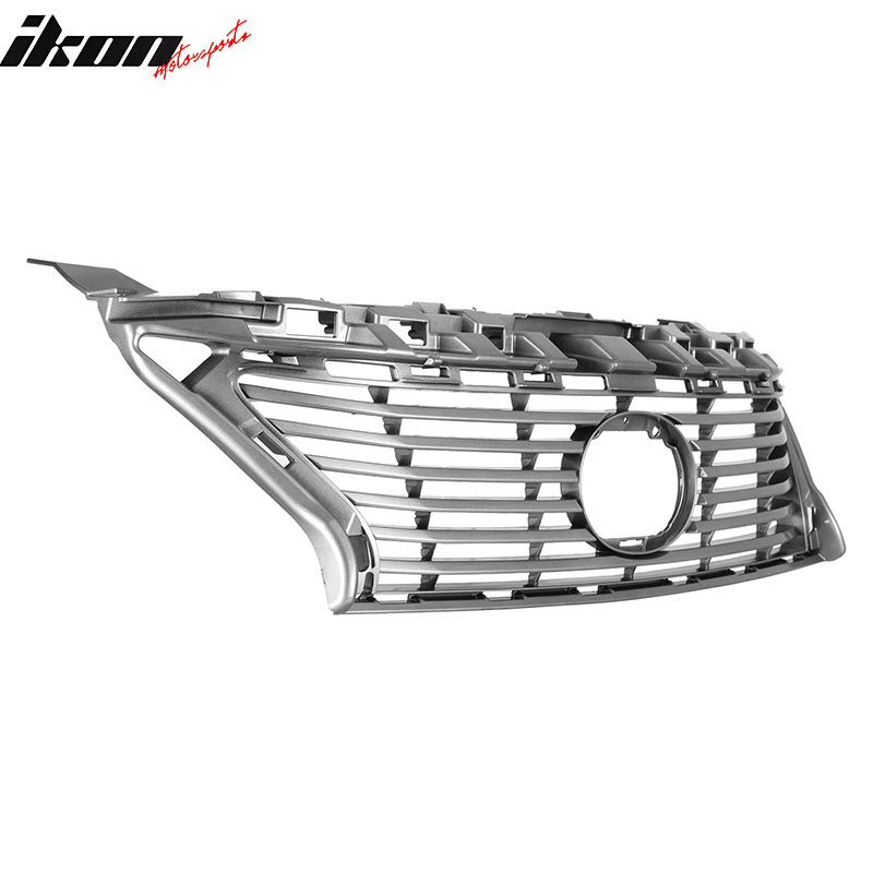 For 13-15 Lexus ES300H ES350 OE Style Front Bumper Upper Grille Grill Silver ABS
