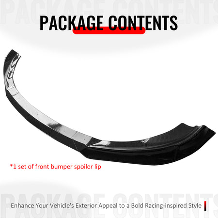 Fits 13-16 Genesis Coupe KS PP Front Bumper Lip Chin Spoiler Carbon Fiber Print