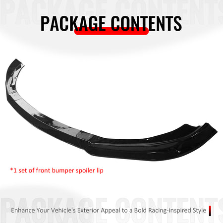 Fits 13-16 Hyundai Genesis Coupe KS PP Front Bumper Lip Chin Spoiler Gloss Black