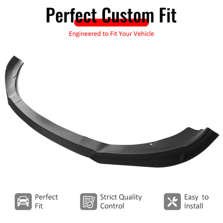 IKON MOTORSPORTS Front Bumper Lip, Compatible with 2013-2016 Hyundai Genesis Coupe All Models, KS Style Matte Black PP Add-on Air Dam Chin Spoiler Protector Splitter 3PCS