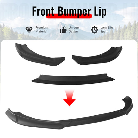 Fits 13-16 Hyundai Genesis Coupe KS PP Front Bumper Lip Chin Spoiler Matte Black