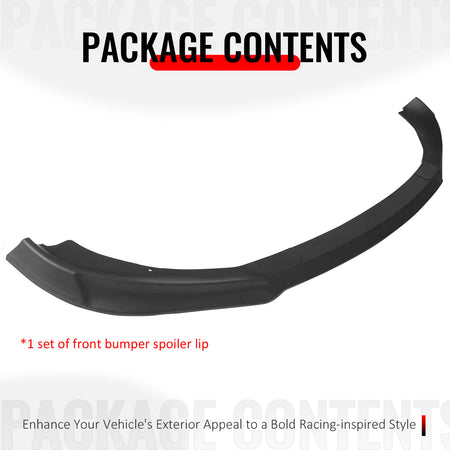 Fits 13-16 Hyundai Genesis Coupe KS PP Front Bumper Lip Chin Spoiler Matte Black