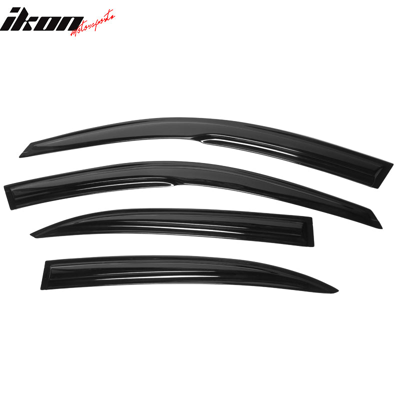Syon Auto Window Visor For 2016-2021 Chevrolet Malibu 3D Wavy Mugen Style Window Visor Rain Guard Vent Syon Auto Window Visor For 2016-2021 Chevrolet Malibu 3D Wavy Mugen Style Window Visor Rain Guard Vent