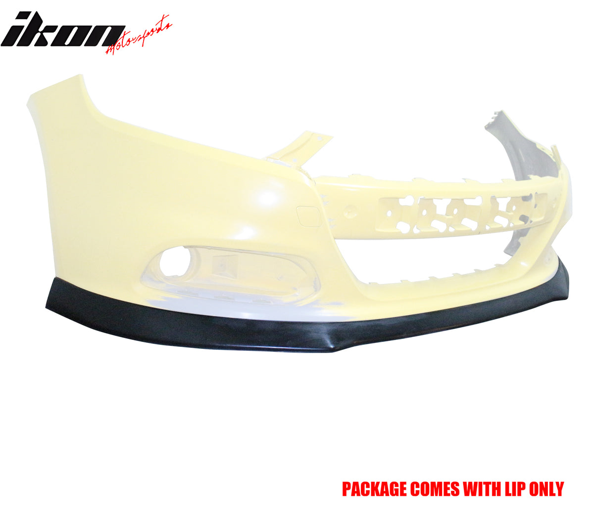 IKON MOTORSPORTS Front Bumper Lip, Compatible with 2013-2016 Dodge Dart, IKON Style Unpainted Black PU Polyurethane Air Dam Chin Spoiler Protector Splitter