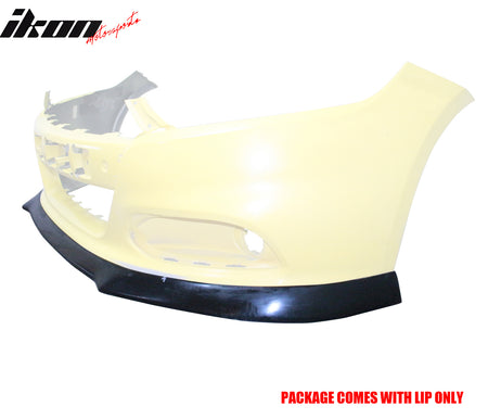 Fits 13-16 Dodge Dart IKON Style Front Bumper Lip Spoiler PU Unpainted Black