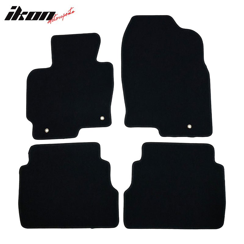Floor Mats Compatible With 13-16 Mazda CX-5, Black Nylon Flooring Protection Interior Carpets by IKON MOTORSPORTS, 2014 2015 2016