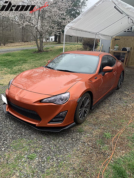 Fits 13-16 Scion FR-S GR Style Front Bumper Lip Spoiler Guard Unpainted Black PU