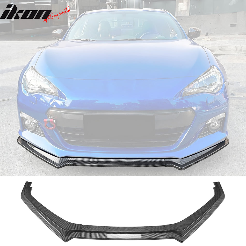 2013-2016 Subaru BRZ CS Style Carbon Fiber Print Front Bumper Lip PP