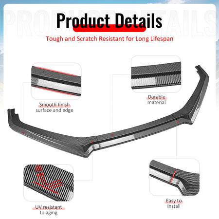 Fits 13-16 Subaru BRZ CS Style Front Bumper Lip Chin Splitter Carbon Fiber Print