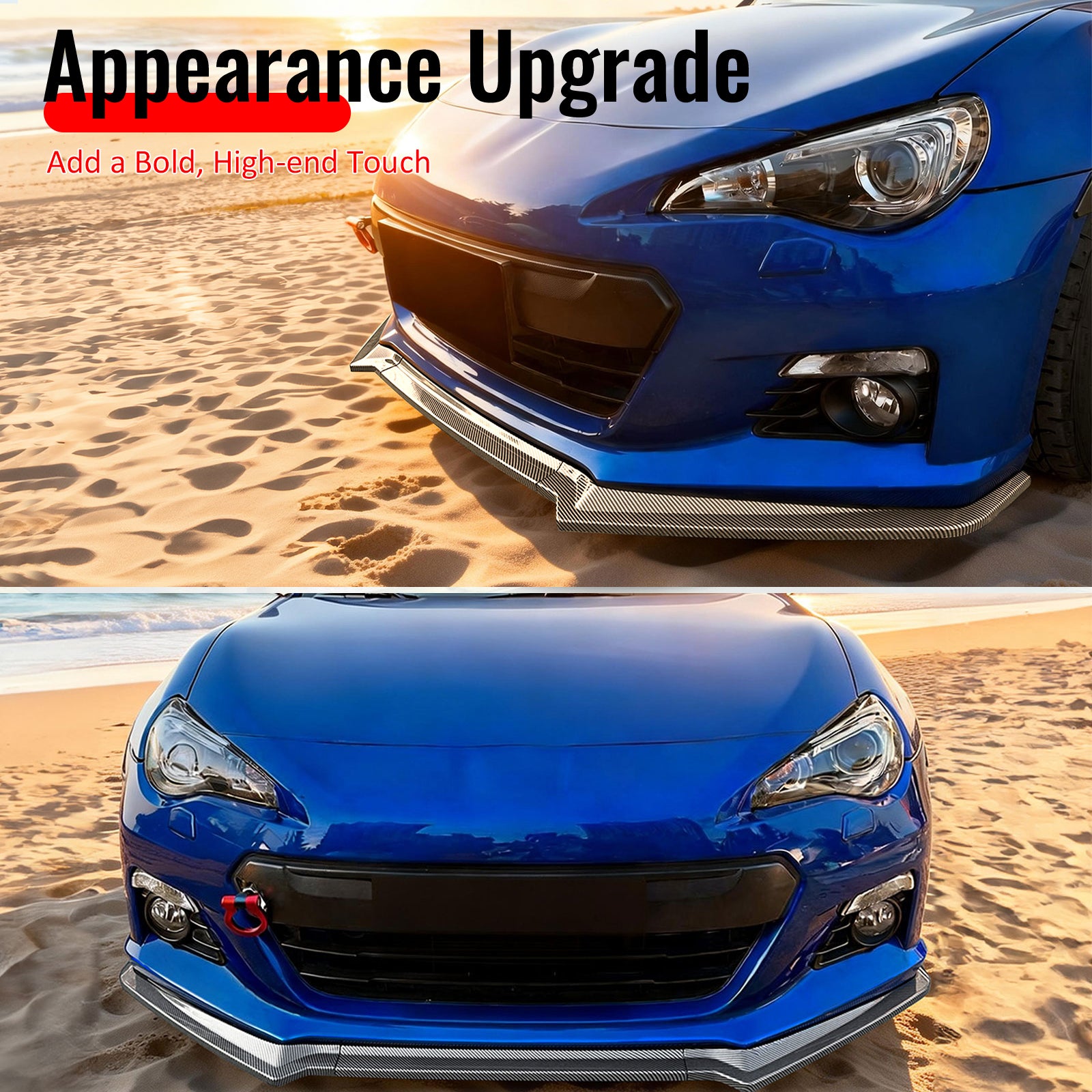 Fits 13-16 Subaru BRZ CS Style Front Bumper Lip Chin Splitter Carbon Fiber Print