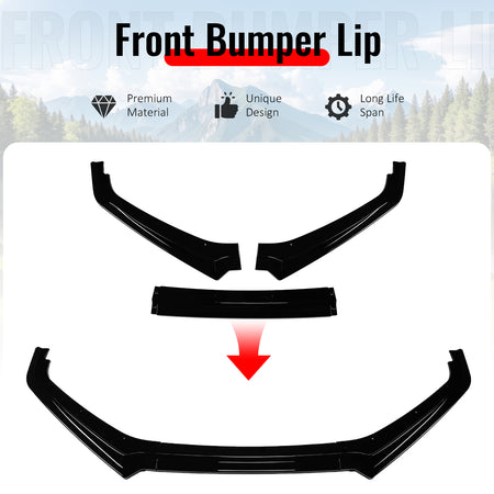 Fits 13-16 Subaru BRZ CS Style Front Bumper Lip Chin Splitter PP Gloss Black