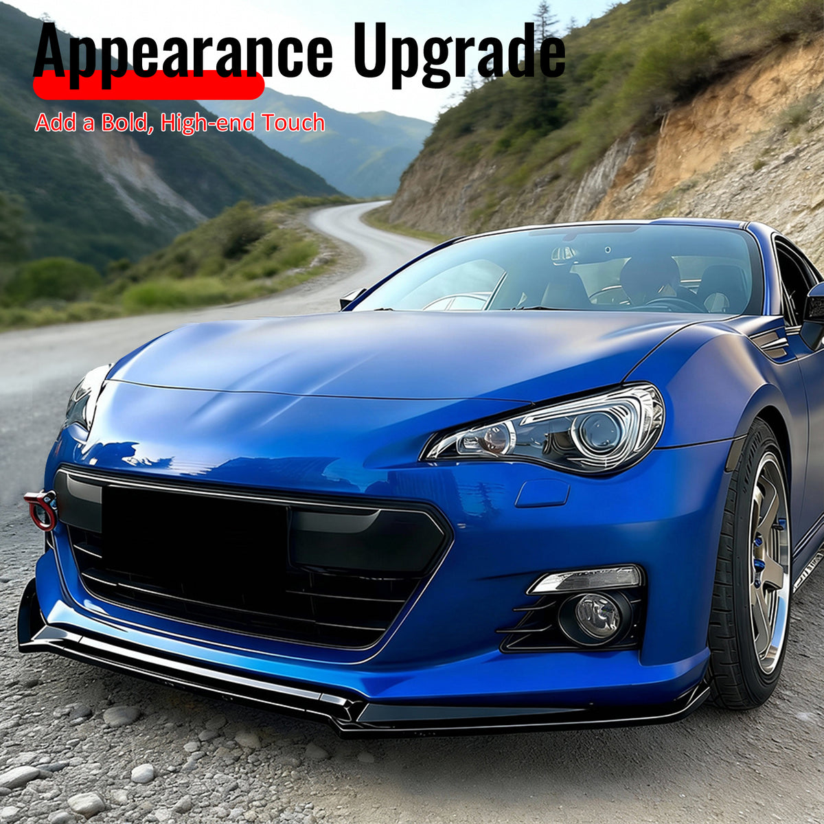 Fits 13-16 Subaru BRZ CS Style Front Bumper Lip Chin Splitter PP Gloss Black