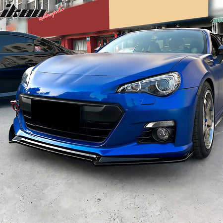 Fits 13-16 Subaru BRZ CS Style Front Bumper Lip Chin Splitter PP Gloss Black