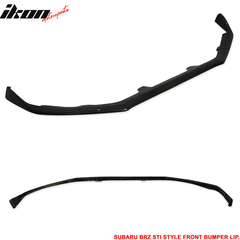 Fits 13-16 Subaru BRZ STI Style Front Bumper Lip Spoiler Unpainted Black PU Kit