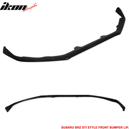Fits 13-16 Subaru BRZ STI Style Front Bumper Lip Spoiler Unpainted Black PU Kit
