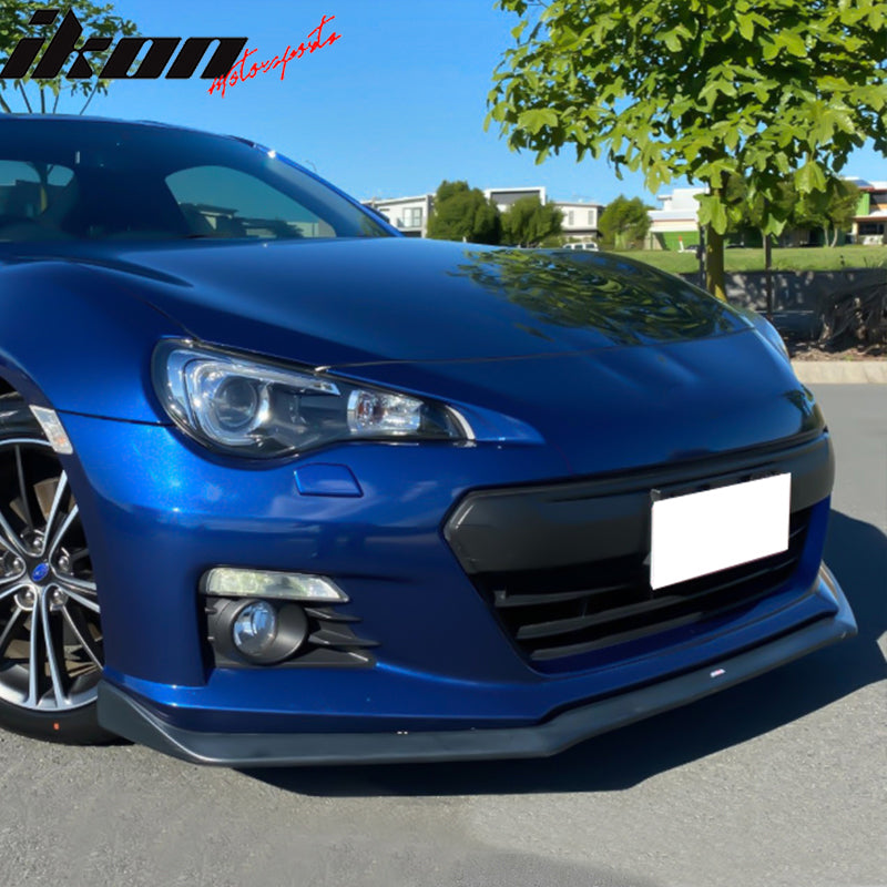 Fits 13-16 Subaru BRZ STI Style Front Bumper Lip Spoiler Unpainted Black PU Kit