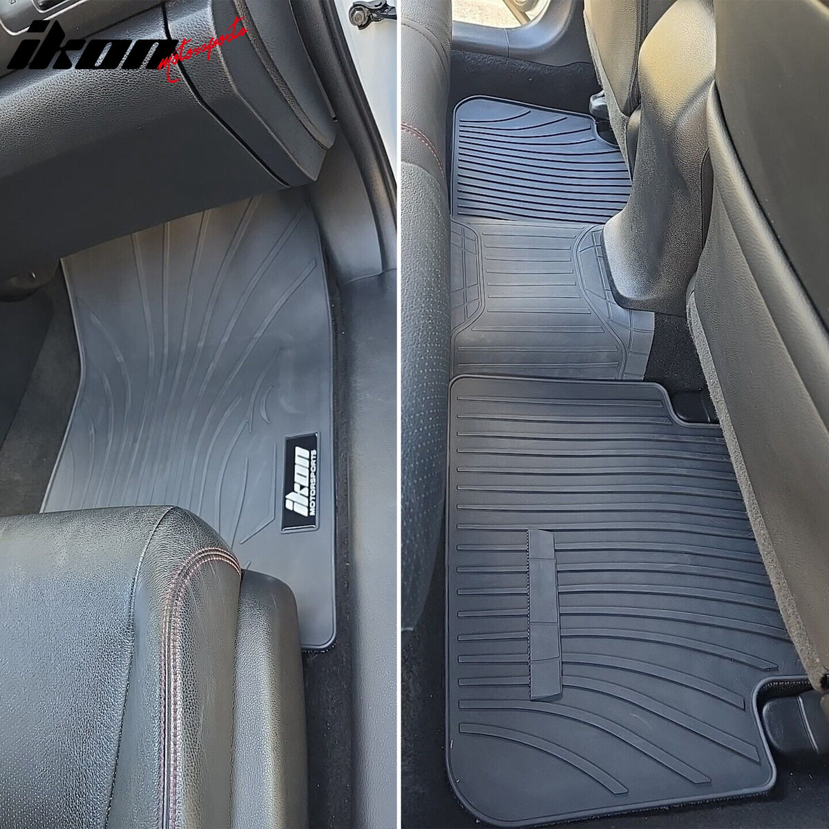 Fits 13-17 Honda Accord 4DR Latex Floor Mats Liner All Weather Carpets Black 5PC