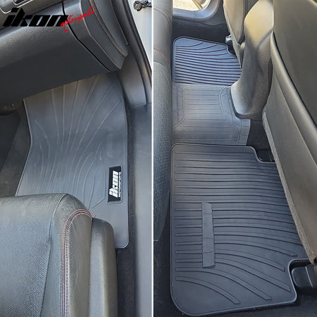 Fits 13-17 Honda Accord 4DR Latex Floor Mats Liner All Weather Carpets Black 5PC