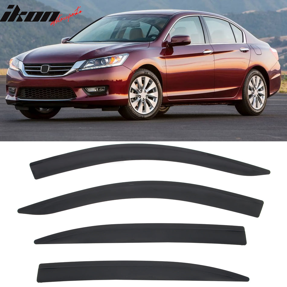 2013-2017 Honda Accord Sedan Low Profile Style Tape-On Window Visors