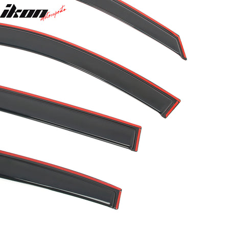 Fits 13-17 Honda Accord 4DR Sedan Window Visors In-Channel Rain Sun Guard Vent