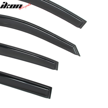 Fits 13-17 Honda Accord 4DR Sedan Window Visors In-Channel Rain Sun Guard Vent