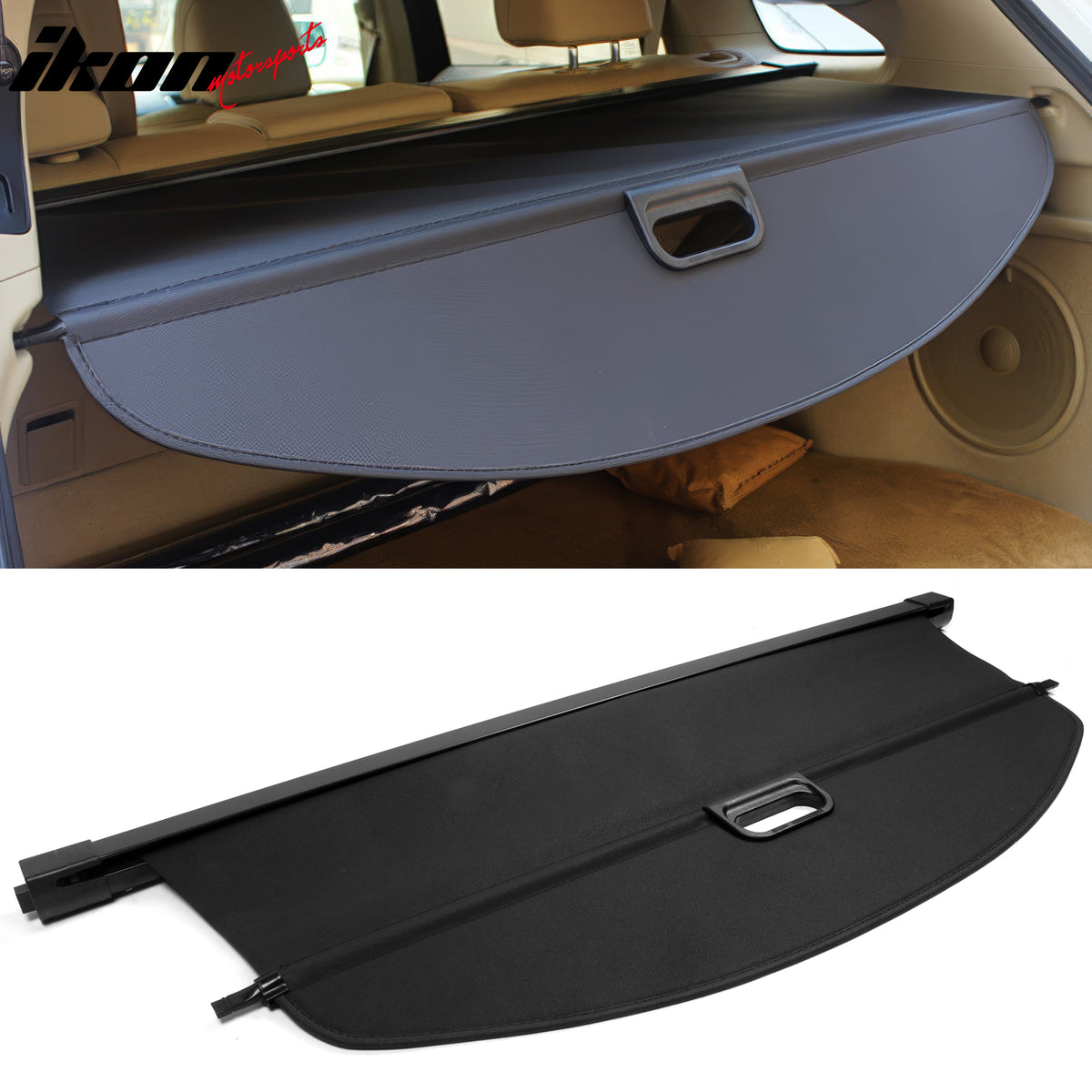 IKON MOTORSPORTS 2-in-1 Trunk Liner Set, Compatible with 2013-2018 Acura RDX, Storage Organized Cargo Cover & All-Weather Protection Waterproof Trunk Floor Mat