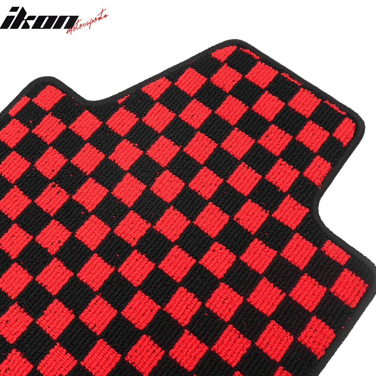 Fits 13-18 Nissan Altima Sedan Car Floor Mats Checkered Carpets Black Red Plaid