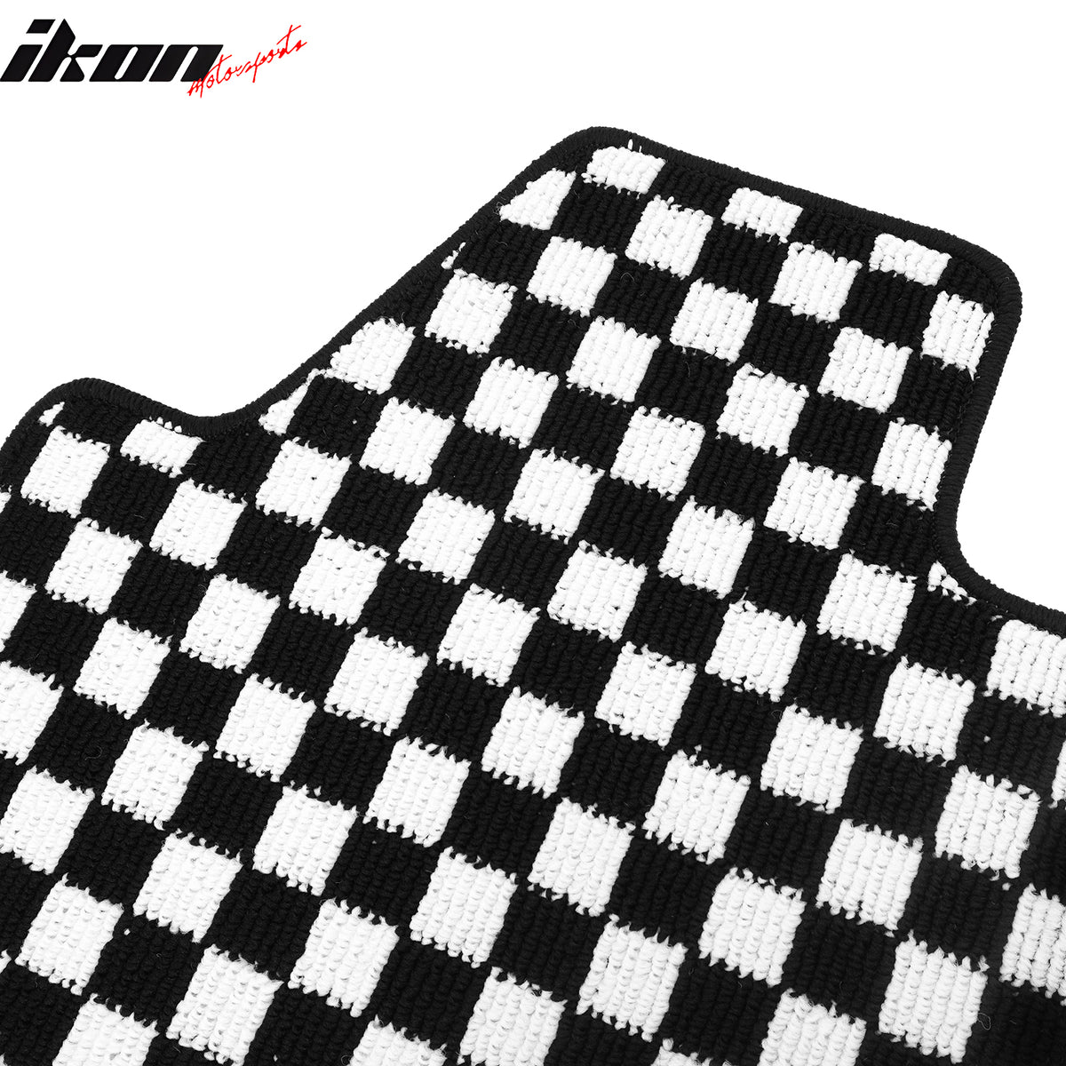 Fits 13-18 Nissan Altima Sedan Floor Mats Checkered Carpets Black White Plaid
