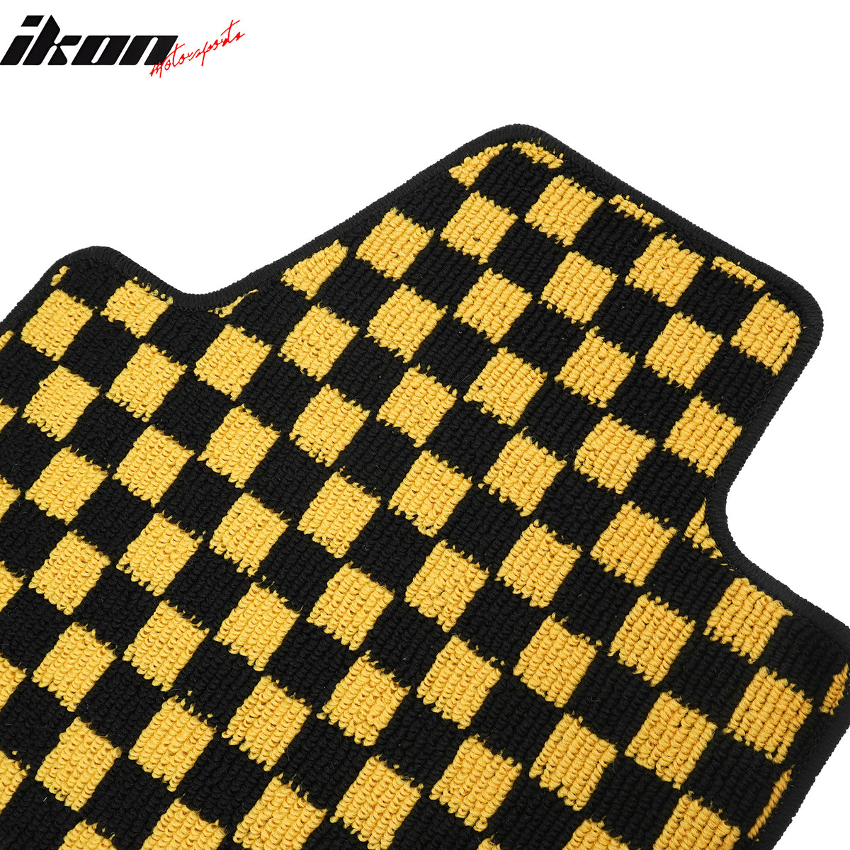 Fits 13-18 Nissan Altima Sedan Floor Mats Checkered Carpets Black Yellow Plaid