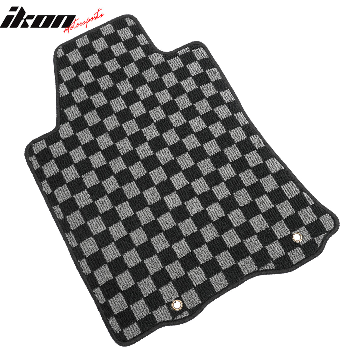 Fits 13-18 Nissan Altima Floor Mats Non-Slip Carpet Checkered Black Gray Plaid