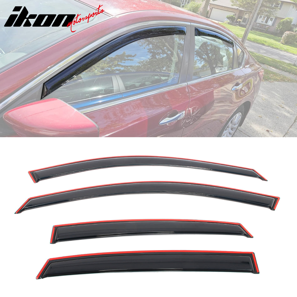 2013-2018 Nissan Altima Sedan 4PCS Window Visor Deflector - In-Channel
